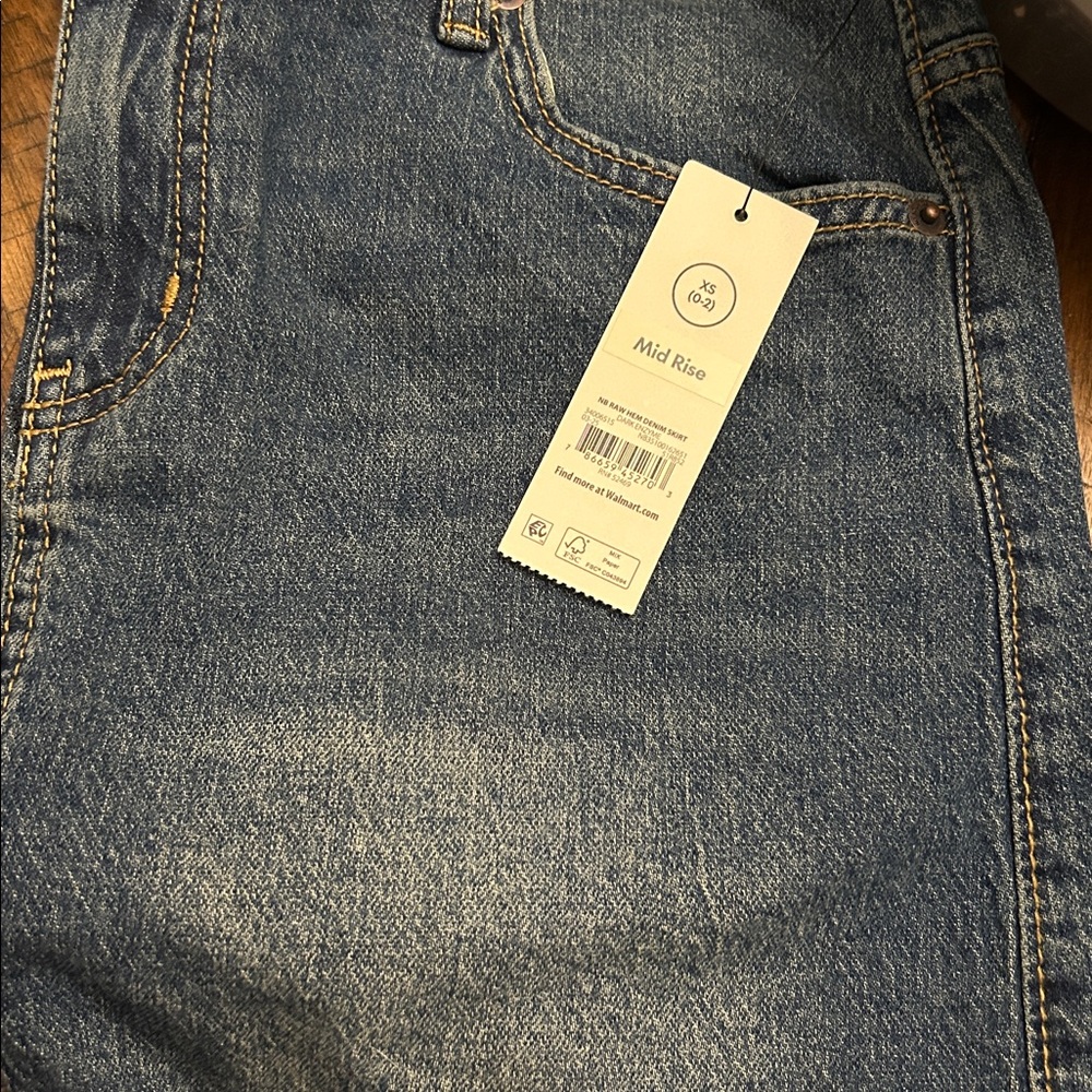 No Boundaries Classic Blue Denim Mini Skirt